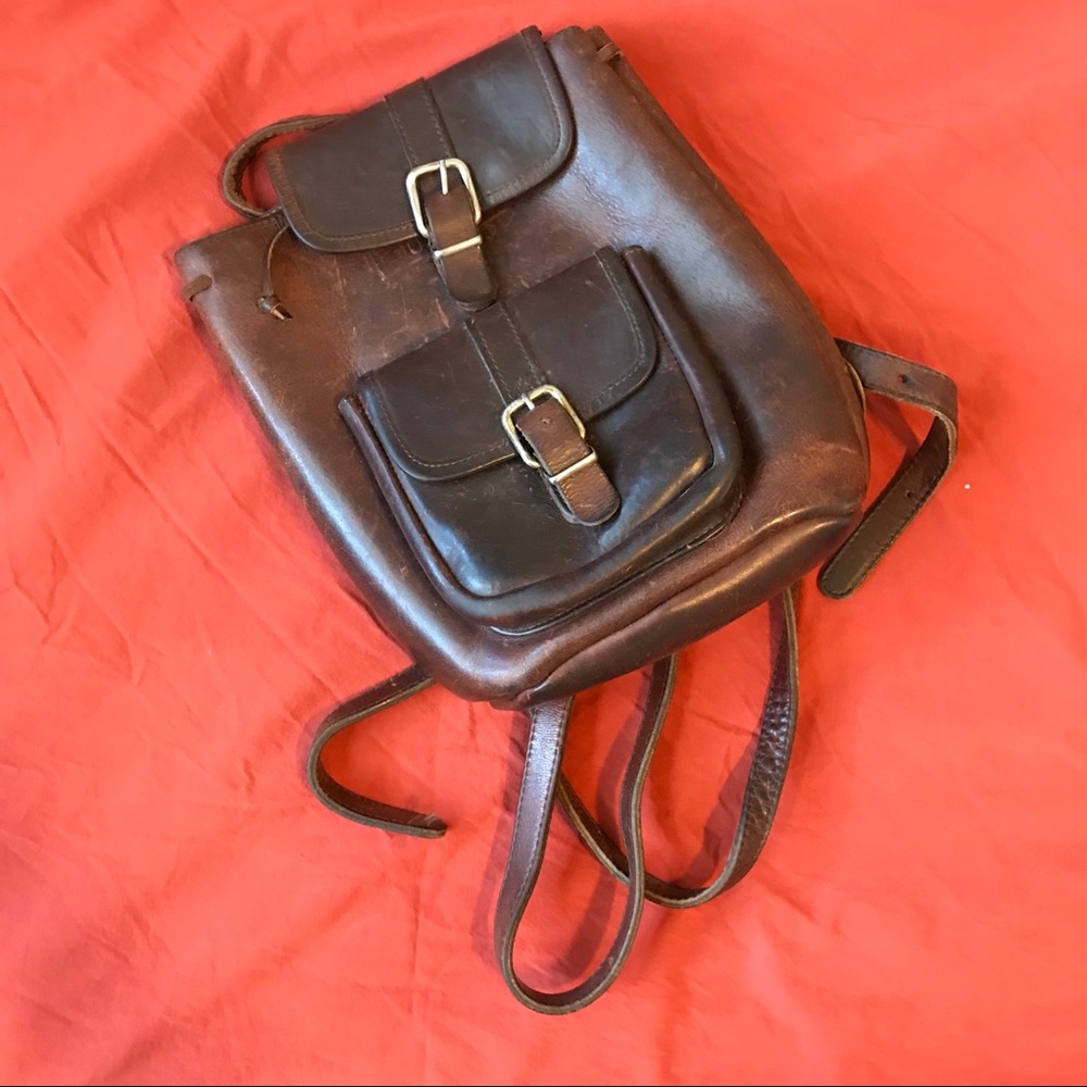 SOLD Authentic Leather Mini Backpack